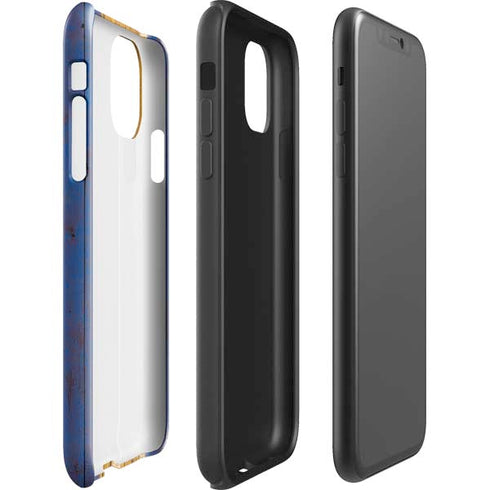 Barbados Flag Dark Wood iPhone 11 Impact Case